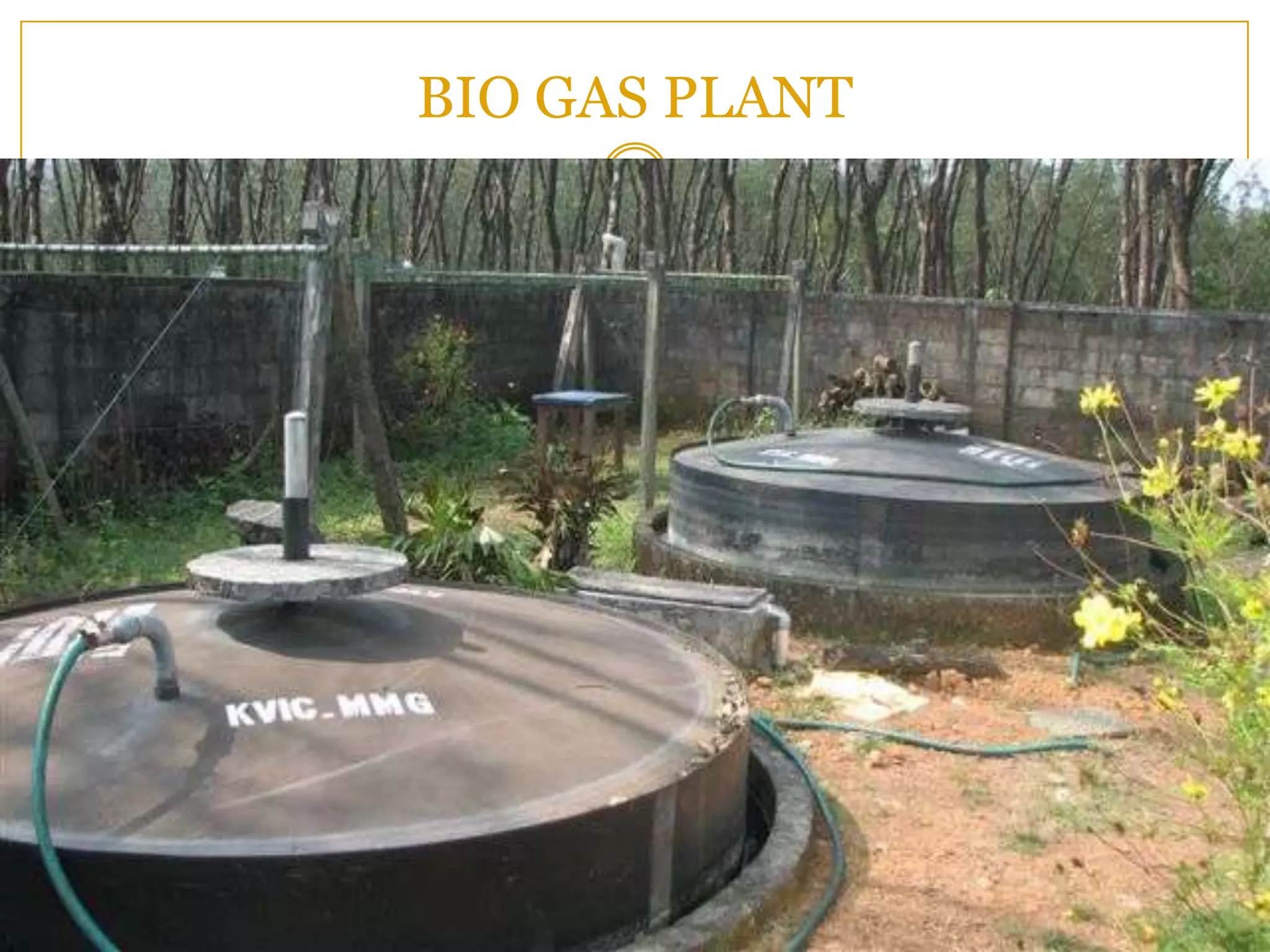 BIO GAS PLANT
 