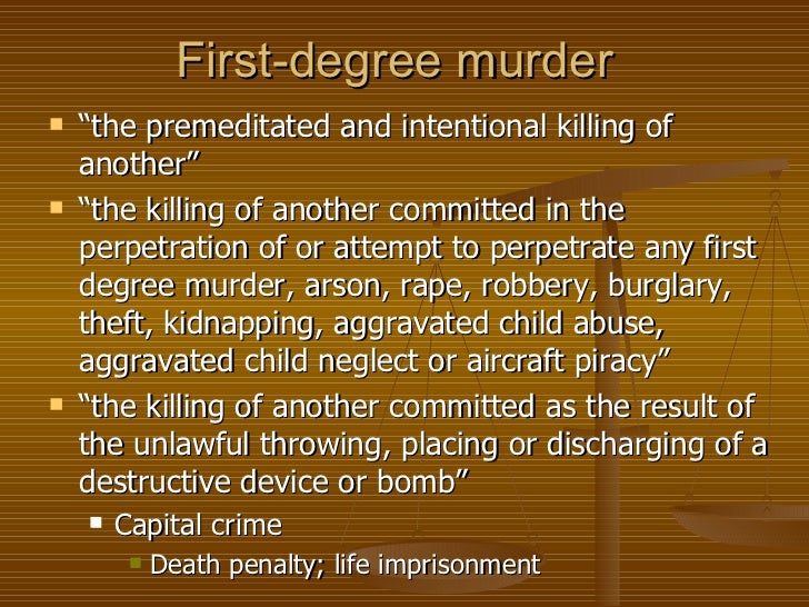 First Degree Murder Bedeutung _ Difference Between First and Second ...