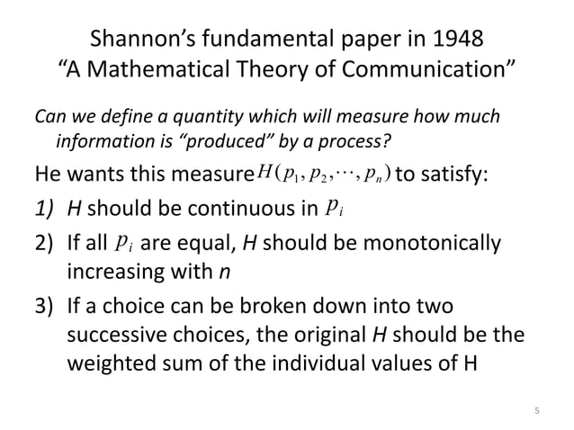 Ch6 information theory | PPT