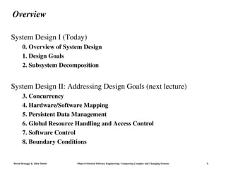 Comprehensive System Design in Object-Oriented Software Engineering ...