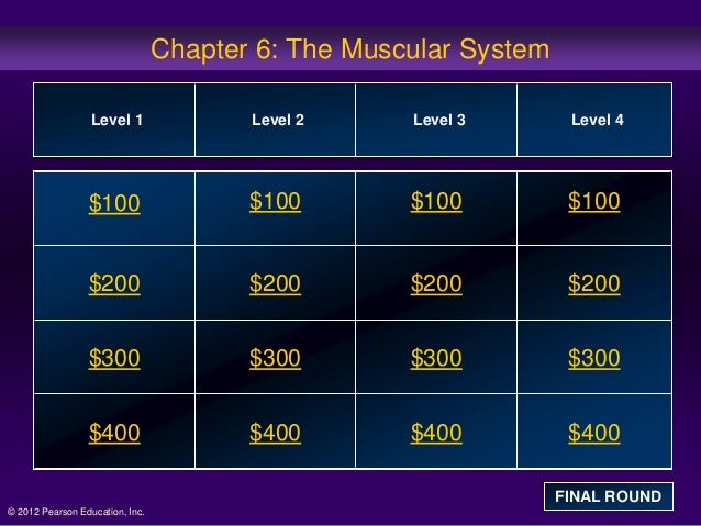 Ch 6 Muscle Jeopardy Review Game