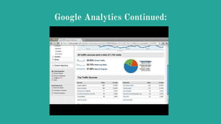 Google Analytics Continued:
 