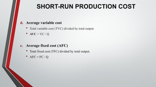 CHAPTER 6 PRODUCTION COSTS AND COST BEHAVIOR | PPTX