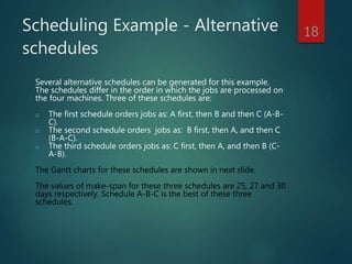 Scheduling Seconds Example Production Management and Scheduling | PPT