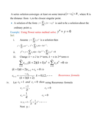 Ch6 series solutions algebra