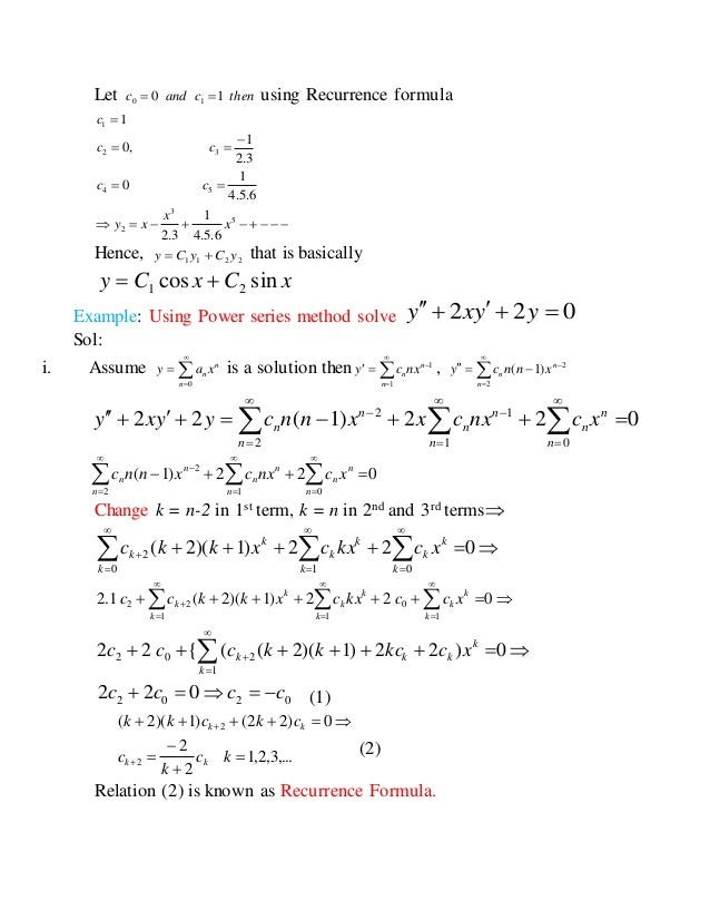 Ch6 Series Solutions Algebra