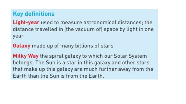 Chapter 6 IGCSE Physics slides on the topic of space physics | PPTX ...
