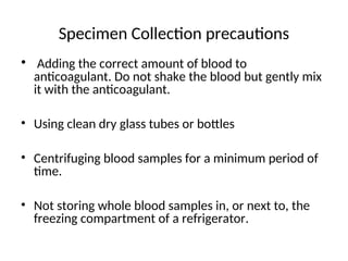 Ch 6 Specimen collection, handling, and processing 3.ppt