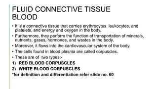 Fiuld Tissues Ch6 tissues | PPTX