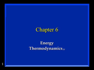11
Chapter 6Chapter 6
EnergyEnergy
ThermodynamicsThermodynamicspppp
 