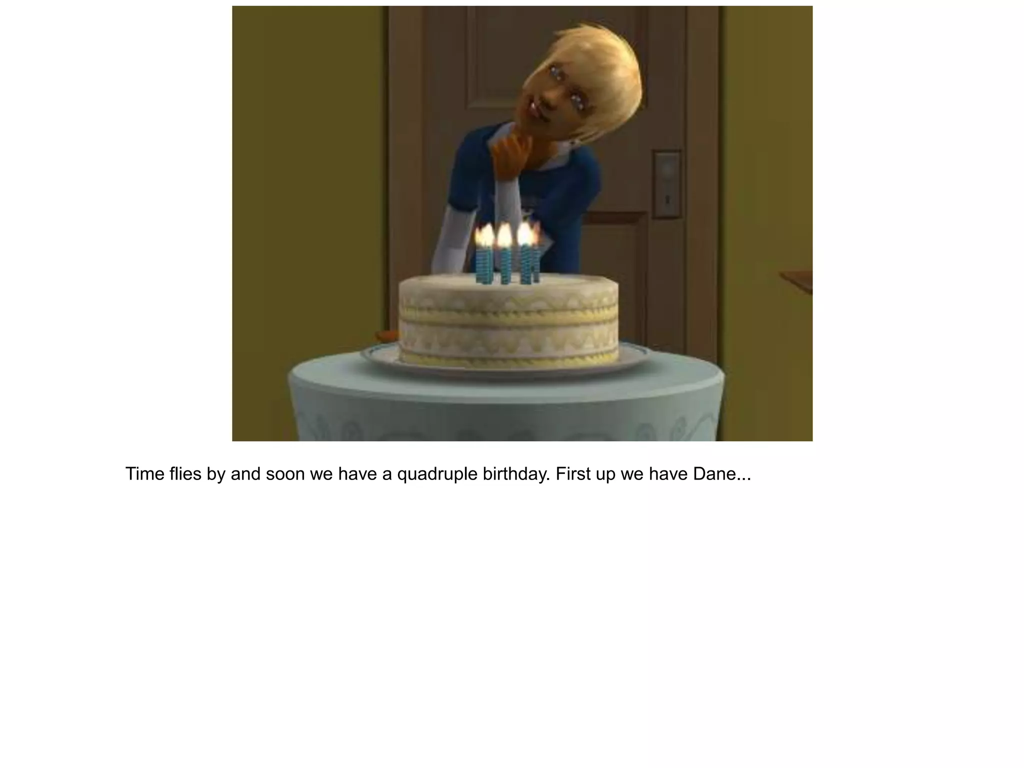 Time flies by and soon we have a quadruple birthday. First up we have Dane...
 