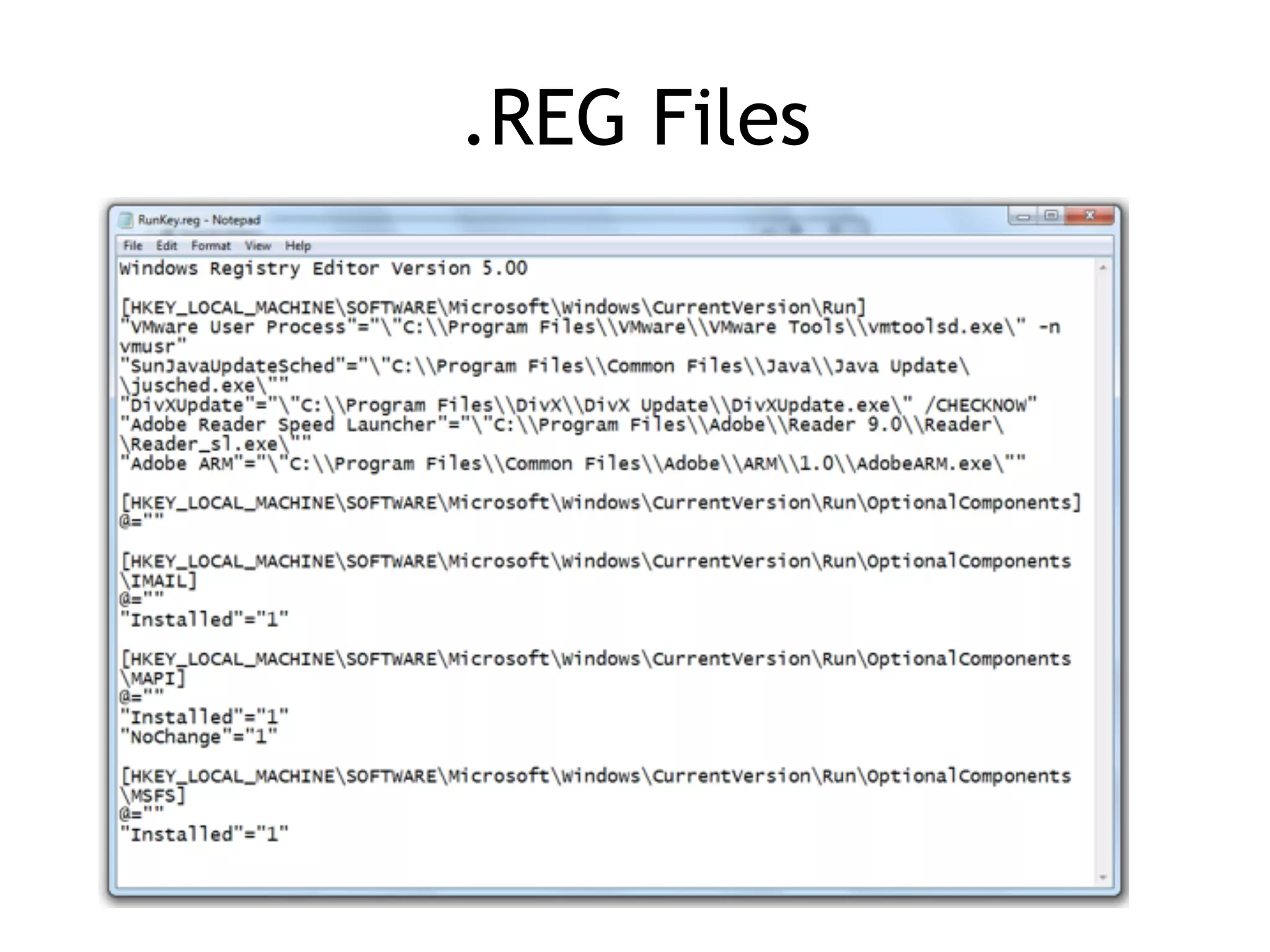 .REG Files
 