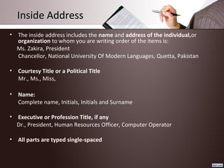 appearance and design of business message | PPT