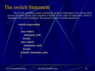 Control Structures | PPT