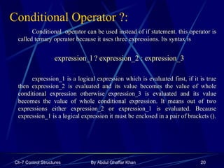 Control Structures | PPT