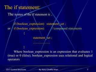 Control Structures | PPT