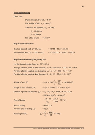 Ch 7 design of rcc footing | PDF