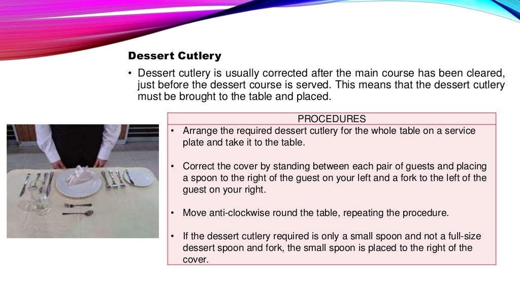 FOOD AND BEVERAGE SERVICE PROCEDURES