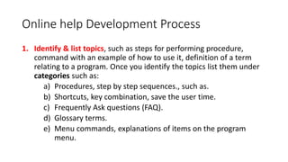 Planning and writing your documents - Software documentation