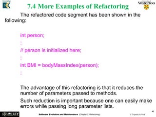 Ch7-Refactoring software refactoring-001 | PPT