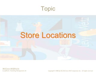 PPT 7-1
Topic
Store Locations
McGraw-Hill/Irwin
Levy/Weitz: Retailing Management, 5/e Copyright © 2004 by The McGraw-Hill Companies, Inc. All rights reserved.
 