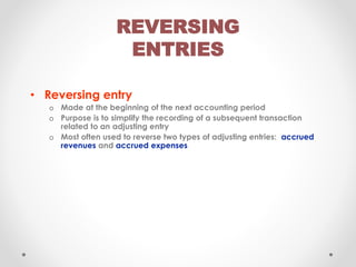 Reverse Entry Ch7 acctg cycle service business | PPTX