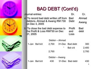 Ch 7 bad debts | PPT