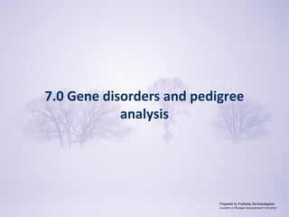 Ch7 gene disorders and pedigree analysis | PPT
