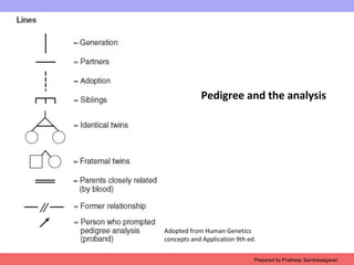 Pedigree and the analysis
Prepared by Pratheep Sandrasaigaran
Adopted from Human Genetics
concepts and Application 9th ed.
 