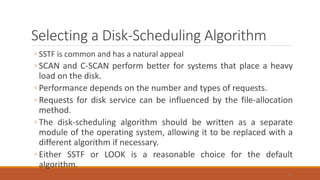 Ch 7 io_management & disk scheduling | PPTX