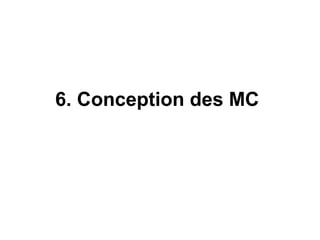 23
6. Conception des MC
 