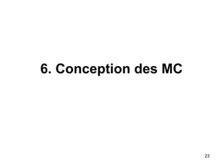 23
6. Conception des MC
 