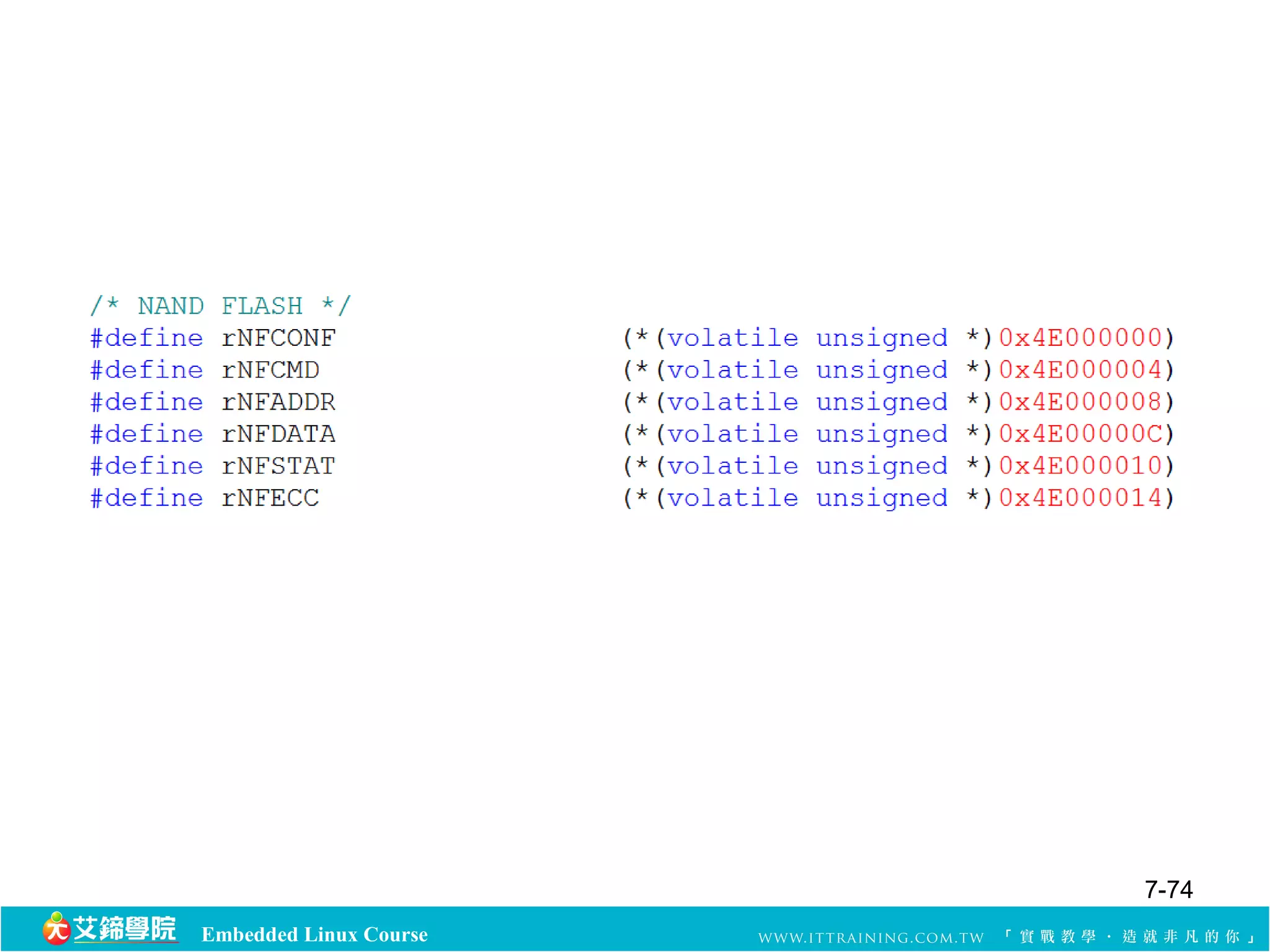 Embedded Linux Course 
7-74 
 