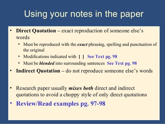Direct vs indirect quotations image