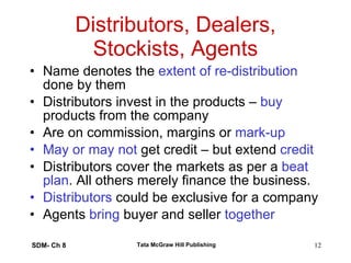 Ch8: Distribution Management & The Marketing Mix | PPT