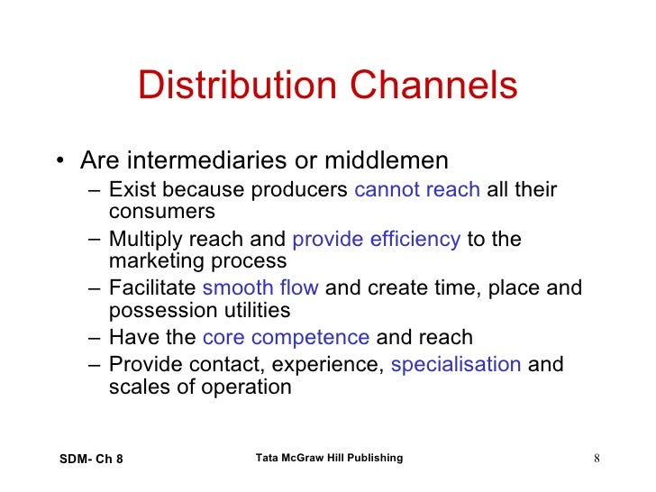 Ch8 Distribution Management & The Marketing Mix