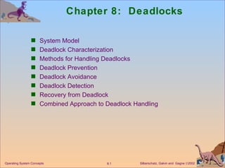 Chapter 8:  Deadlocks ,[object Object],[object Object],[object Object],[object Object],[object Object],[object Object],[object Object],[object Object],Operating System Concepts 