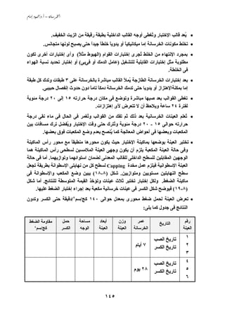 ‫‪ /. – ‬‬



                 ‫• ُﻌﺪ ﻗﺎﻟﺐ اﻹﺧﺘﺒﺎر و ُﻐﻄﻰ أوﺟﻪ اﻟﻘﺎﻟﺐ اﻟﺪاﺧﻠﻴﺔ ﺏﻄﺒﻘﺔ رﻗﻴﻘﺔ ﻣﻦ اﻟﺰﻱﺖ اﻟﺨﻔﻴﻒ.‬
                                                                      ‫ﺗ‬                  ‫ﻱ‬
           ‫• ﺗﺨﻠﻂ ﻣﻜﻮﻧﺎت اﻟﺨﺮﺳﺎﻧﺔ إﻣﺎ ﻣﻴﻜﺎﻧﻴﻜﻴﺎ أو ﻱﺪوﻱﺎ ﺧﻠﻄﺎ ﺟﻴﺪا ﺣﺘﻰ ﻱﺼﺒﺢ ﻟﻮﻧﻬﺎ ﻣﺘﺠﺎﻧﺲ.‬
                                  ‫ً ً‬       ‫ً‬        ‫ً‬
‫• ﺏﻤﺠﺮد اﻹﻧﺘﻬﺎء ﻣﻦ اﻟﺨﻠﻂ ُﺠﺮى إﺧﺘﺒﺎرات اﻟﻘﻮام )اﻟﻬﺒﻮط ﻣﺜﻼ( وأى إﺧﺘﺒﺎرات أﺧﺮى ﺗﻜﻮن‬
                            ‫ً‬                              ‫ﺗ‬
‫ﻣﻄﻠﻮﺏﺔ ﻣﺜﻞ إﺧﺘﺒﺎرات اﻟﻘﺎﺏﻠﻴﺔ ﻟﻠﺘﺸﻐﻴﻞ )ﻋﺎﻣﻞ اﻟﺪﻣﻚ أو ﻓﻰﺏﻰ( أو إﺧﺘﺒﺎر ﺗﺤﺪﻱﺪ ﻧﺴﺒﺔ اﻟﻬﻮاء‬
                                                                            ‫ﻓﻰ اﻟﺨﻠﻄﺔ.‬
‫• ﺏﻌﺪ إﺧﺘﺒﺎرات اﻟﺨﺮﺳﺎﻧﺔ اﻟﻄﺎزﺟﺔ ُﻤﻸ اﻟﻘﺎﻟﺐ ﻣﺒﺎﺵﺮة ﺏﺎﻟﺨﺮﺳﺎﻧﺔ ﻋﻠﻰ ٣ ﻃﺒﻘﺎت وﺗﺪك آﻞ ﻃﺒﻘﺔ‬
                                                    ‫ﻱ‬
        ‫إﻣﺎ ﺏﻤﻜﻨﺔاﻹهﺘﺰاز أو ﻱﺪوﻱﺎ ﺣﺘﻰ ﺗﺪﻣﻚ اﻟﺨﺮﺳﺎﻧﺔ دﻣﻜﺎ ﺗﺎﻣﺎ دون ﺣﺪوث إﻧﻔﺼﺎل ﺣﺒﻴﺒﻰ.‬
                               ‫ً ً‬
‫• ﺗﻐﻄﻰ اﻟﻘﻮاﻟﺐ ﺏﻌﺪ ﺹﺒﻬﺎ ﻣﺒﺎﺵﺮة وﺗﻮﺽﻊ ﻓﻰ ﻣﻜﺎن درﺟﺔ ﺣﺮارﺗﻪ ٥١ إﻟﻰ ٠٢ درﺟﺔ ﻣﺌﻮﻱﺔ‬
                               ‫ﻟﻔﺘﺮة ٤٢ ﺳﺎﻋﺔ وﻱﻼﺣﻆ أن ﻻ ﺗﺘﻌﺮض ﻷى إهﺘﺰازات.‬
‫• ُﻌﻠﻢ اﻟﻌﻴﻨﺎت اﻟﺨﺮﺳﺎﻧﻴﺔ ﺏﻌﺪ ذﻟﻚ ﺙﻢ ﺗﻔﻚ ﻣﻦ اﻟﻘﻮاﻟﺐ و ُﻐﻤﺮ ﻓﻰ اﻟﺤﺎل ﻓﻰ ﻣﺎء ﻧﻘﻰ درﺟﺔ‬
                              ‫ﺗ‬                                                ‫ﺗ‬
‫ﺣﺮارﺗﻪ ﺣﻮاﻟﻰ ٥١ - ٠٢ درﺟﺔ ﻣﺌﻮﻱﺔ و ُﺘﺮك ﺣﺘﻰ وﻗﺖ اﻹﺧﺘﺒﺎر و ُﻔﻀﻞ ﺗﺮك ﻣﺴﺎﻓﺎت ﺏﻴﻦ‬
                   ‫ﻱ‬                       ‫ﺗ‬
        ‫اﻟﻤﻜﻌﺒﺎت وﺏﻌﻀﻬﺎ ﻓﻰ أﺣﻮاض اﻟﻤﻌﺎﻟﺠﺔ آﻤﺎ ُﻨﺼﺢ ﺏﻌﺪم وﺽﻊ اﻟﻤﻜﻌﺒﺎت ﻓﻮق ﺏﻌﻀﻬﺎ.‬
                                         ‫ﻱ‬
‫• ﺗﺨﺘﺒﺮ اﻟﻌﻴﻨﺔ ﺏﻮﺽﻌﻬﺎ ﺏﻤﺎآﻴﻨﺔ اﻹﺧﺘﺒﺎر ﺣﻴﺚ ﻱﻜﻮن ﻣﺤﻮرهﺎ ﻣﻨﻄﺒﻘﺎ ﻣﻊ ﻣﺤﻮر رأس اﻟﻤﺎآﻴﻨﺔ‬
                        ‫ً‬
‫وﻓﻰ ﺣﺎﻟﺔ اﻟﻌﻴﻨﺔ اﻟﻤﻜﻌﺒﺔ ﻱﻠﺰم أن ﻱﻜﻮن وﺟﻬﻰ اﻟﻌﻴﻨﺔ اﻟﻤﻼﻣﺴﻴﻦ ﻟﺴﻄﺤﻰ رأس اﻟﻤﺎآﻴﻨﺔ هﻤﺎ‬
‫اﻟﻮﺟﻬﻴﻦ اﻟﻤﻘﺎﺏﻠﻴﻦ ﻟﻠﺴﻄﺢ اﻟﺪاﺧﻠﻰ ﻟﻠﻘﺎﻟﺐ اﻟﻤﻌﺪﻧﻰ ﻟﻀﻤﺎن اﺳﺘﻮاﺋﻬﻤﺎ وﺗﻮازﻱﻬﻤﺎ. أﻣﺎ ﻓﻰ ﺣﺎﻟﺔ‬
‫اﻟﻌﻴﻨﺔ اﻹﺳﻄﻮاﻧﻴﺔ ﻓﻴﻠﺰم ﻋﻤﻞ ﻣﺨﺪة ‪ Capping‬ﻟﺴﻄﺢ آﻞ ﻣﻦ ﻧﻬﺎﻱﺘﻰ اﻹﺳﻄﻮاﻧﺔ ﺏﻄﺮﻱﻘﺔ ﺗﺠﻌﻞ‬
‫ﺳﻄﺢ اﻟﻨﻬﺎﻱﺘﻴﻦ ﻣﺴﺘﻮﻱﻴﻦ وﻣﺘﻮازﻱﻴﻦ. ﺵﻜﻞ )٨-٨١( ﻱﺒﻴﻦ وﺽﻊ اﻟﻤﻜﻌﺐ واﻹﺳﻄﻮاﻧﺔ ﻓﻰ‬
‫ﻣﺎآﻴﻨﺔ اﻟﻀﻐﻂ. وﻟﻜﻞ إﺧﺘﺒﺎر ﺗﺨﺘﺒﺮ ﺙﻼث ﻋﻴﻨﺎت وﺗﺆﺧﺬ اﻟﻘﻴﻤﺔ اﻟﻤﺘﻮﺳﻄﺔ ﻟﻠﻨﺘﺎﺋﺞ. أﻣﺎ ﺵﻜﻞ‬
     ‫)٨-٩١( ﻓﻴﻮﺽﺢ ﺵﻜﻞ اﻟﻜﺴﺮ ﻓﻰ ﻋﻴﻨﺎت ﺧﺮﺳﺎﻧﻴﺔ ﻣﻜﻌﺒﺔ ﺏﻌﺪ إﺟﺮاء إﺧﺘﺒﺎر اﻟﻀﻐﻂ ﻋﻠﻴﻬﺎ.‬
‫• ﺗﻌﺮض اﻟﻌﻴﻨﺔ ﻟﺤﻤﻞ ﺽﻐﻂ ﻣﺤﻮرى ﺏﻤﻌﺪل ﺣﻮاﻟﻰ ٠٤١ آﺞ/ﺳﻢ٢/دﻗﻴﻘﺔ ﺣﺘﻰ اﻟﻜﺴﺮ وﺗﺪون‬
                                                                   ‫اﻟﻨﺘﺎﺋﺞ ﻓﻰ ﺟﺪول آﻤﺎ ﻱﻠﻰ:‬

 ‫ﻣﻘﺎوﻣﺔ اﻟﻀﻐﻂ‬               ‫ﺣﻤﻞ‬    ‫ﻣﺴﺎﺣﺔ‬   ‫أﺏﻌﺎد‬     ‫وزن‬        ‫ﻋﻤﺮ‬        ‫اﻟﺘﺎرﻱﺦ‬       ‫رﻗﻢ‬
   ‫آﺞ/ﺳﻢ٢‬                  ‫اﻟﻜﺴﺮ‬   ‫اﻟﻮﺟﻪ‬   ‫اﻟﻌﻴﻨﺔ‬    ‫اﻟﻌﻴﻨﺔ‬   ‫اﻟﺨﺮﺳﺎﻧﺔ‬                  ‫اﻟﻌﻴﻨﺔ‬

                                                                         ‫ﺗﺎرﻱﺦ اﻟﺼﺐ‬      ‫١‬
                                                               ‫٧ أﻱﺎم‬    ‫ﺗﺎرﻱﺦ اﻟﻜﺴﺮ‬     ‫٢‬
                                                                                         ‫٣‬
                                                                         ‫ﺗﺎرﻱﺦ اﻟﺼﺐ‬      ‫٤‬
                                                              ‫٨٢ ﻱﻮم‬     ‫ﺗﺎرﻱﺦ اﻟﻜﺴﺮ‬     ‫٥‬
                                                                                         ‫٦‬


                                               ‫٥٤١‬
 