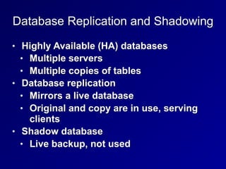 Shadow Database 8. Software Development Security | PDF