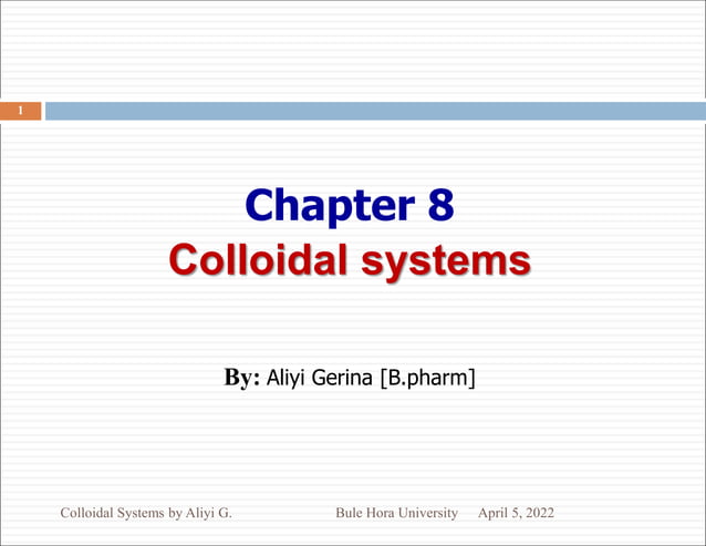 Ch8. colloids system | PPT