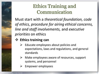 CH 8.ppt Developing an effective ethics program | PPT