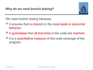 Ch8.Testing of software engineering book | PPTX