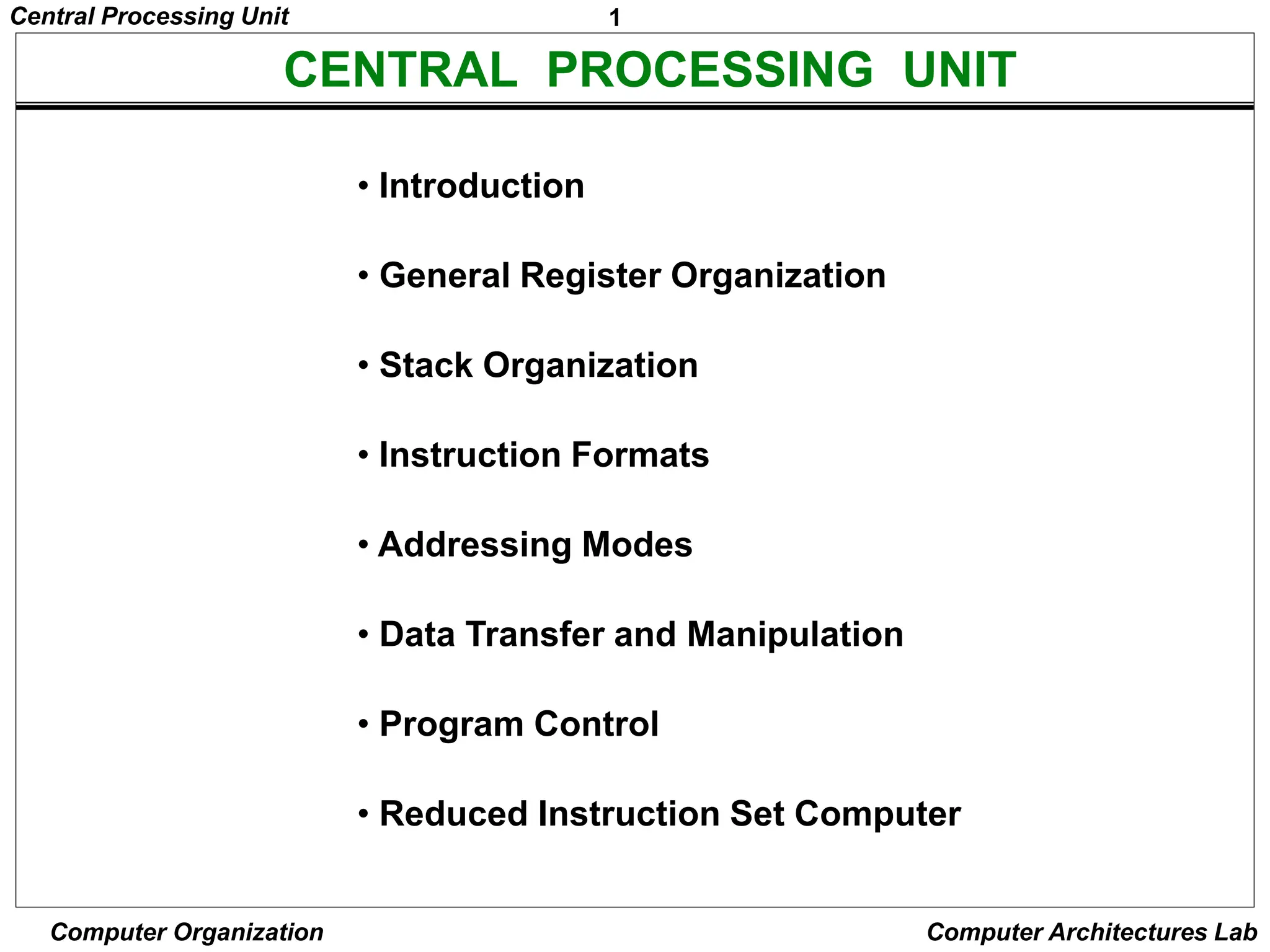 Ch8_CENTRAL PROCESSING UNIT Registers ALU | PPT
