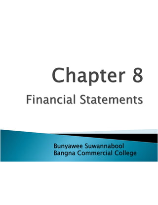 Ch8 Financial Statements