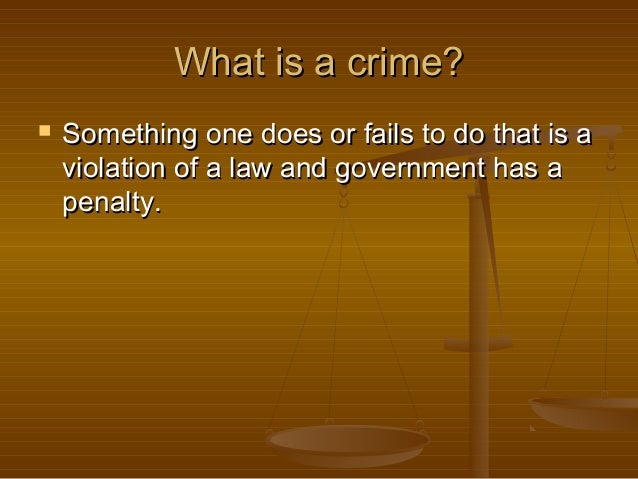 What Are The 8 Features Of Crime