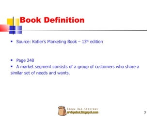 Ch8 identifying market segments and targets yabut | PPT