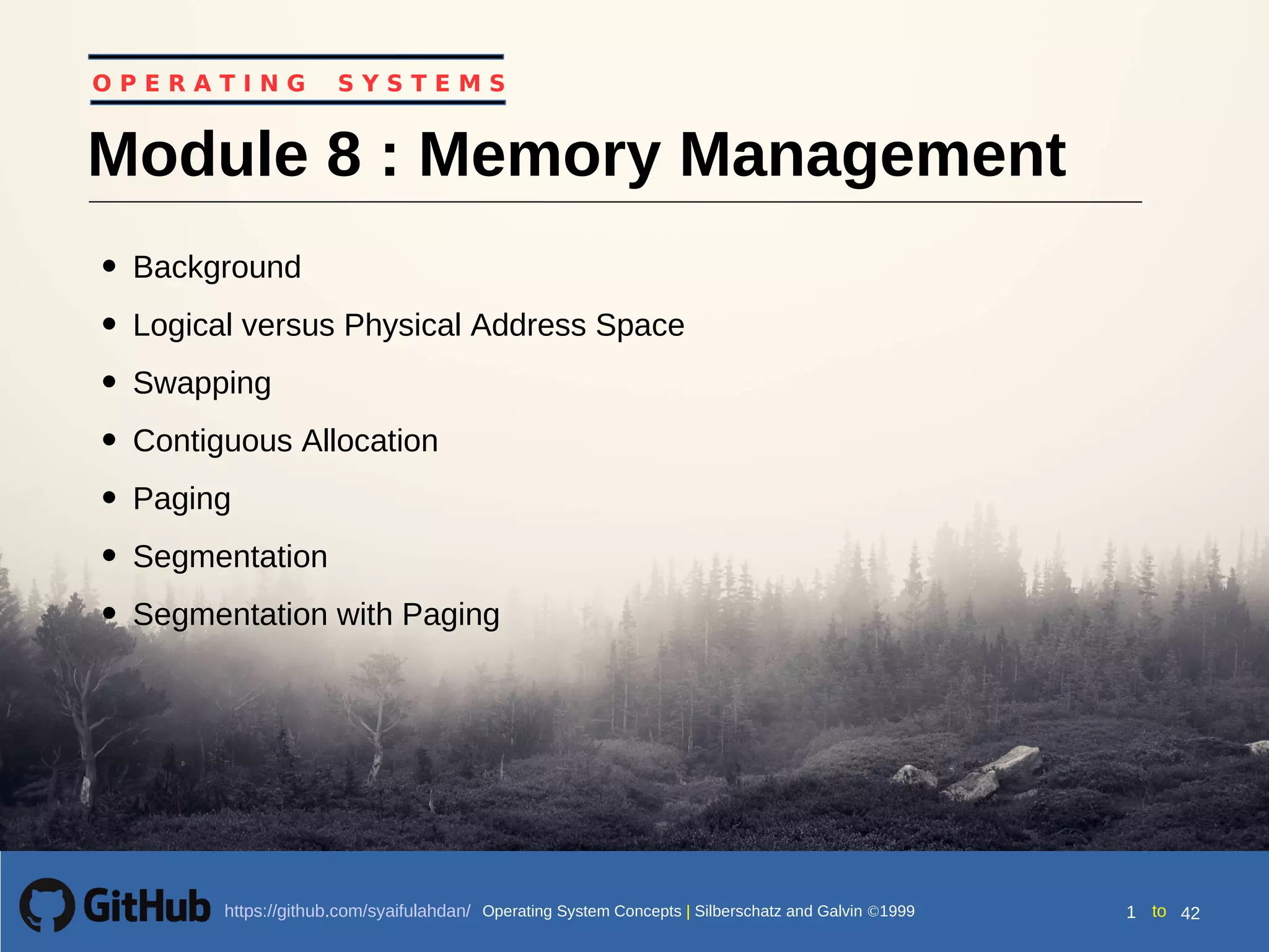 Operating System-Ch8 memory management | PDF | Operating Systems ...