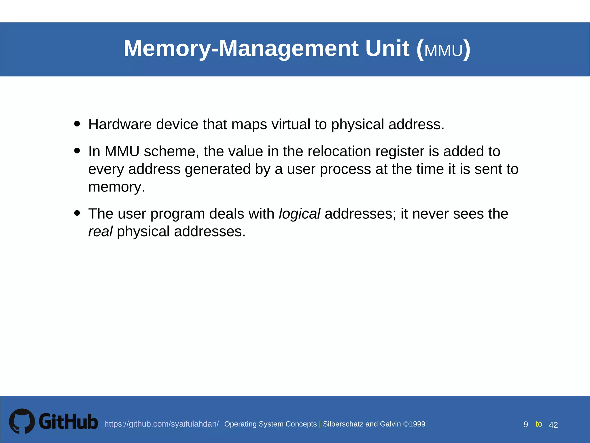 Operating System-Ch8 memory management | PDF | Operating Systems ...