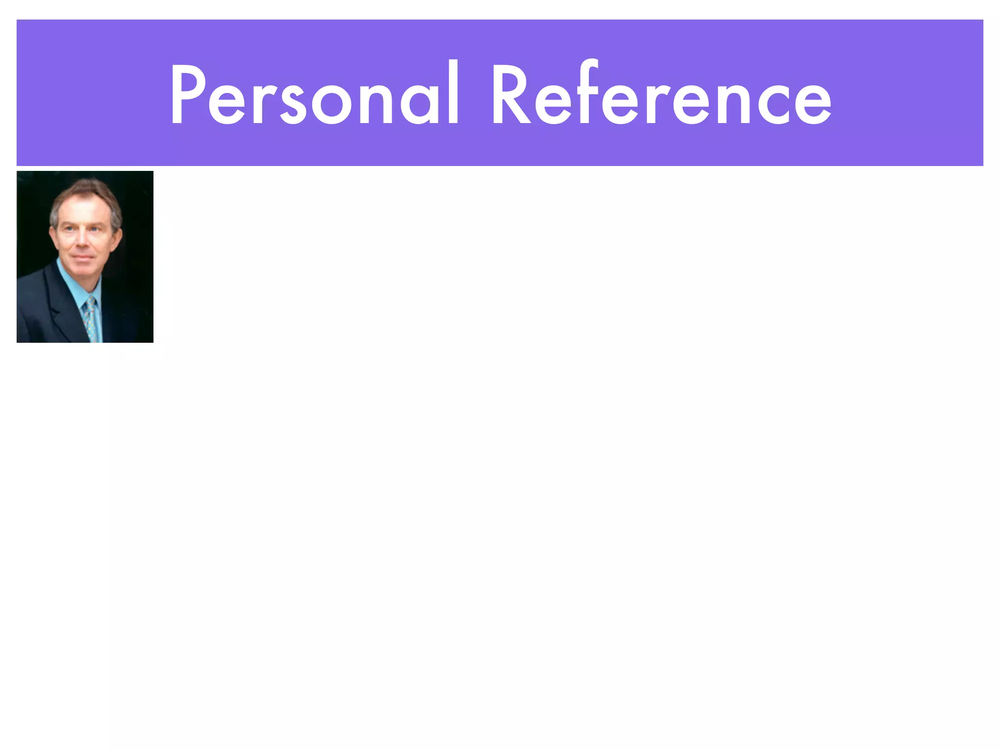 Personal Reference
 