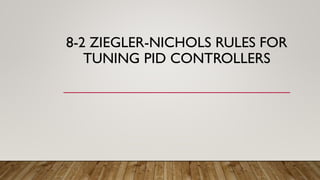 8-2 ZIEGLER-NICHOLS RULES FOR
TUNING PID CONTROLLERS
 